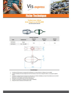 Tendeur Pour clôture Acier zingué 85X29.5X1.5 2