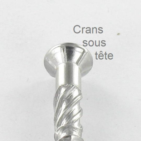 1 x Vis terrasse TEKOR Tête fraisée Cranté TORX T25 Pointe antifendage type 17 5X70 Inox A2