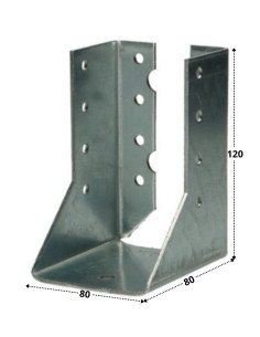 Sabot de charpente Forme U à Ailettes Intérieur Sendzimir... 2