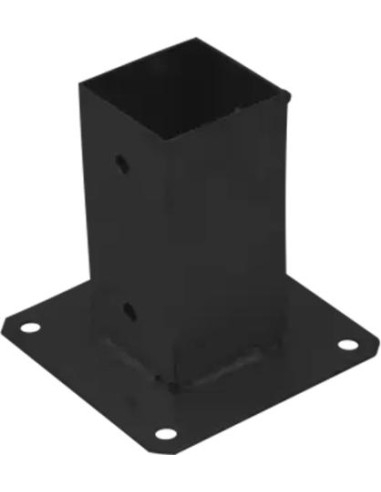1 x Pied de poteau à boulonner 70X70 Noir
