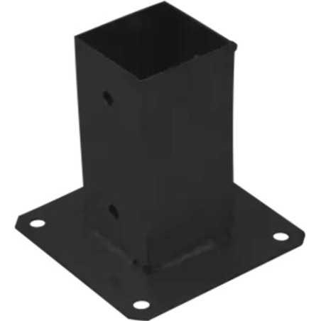 1 x Pied de poteau à boulonner 90X90 Noir