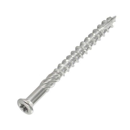 1 x Vis DECK TEKOR Tête fraisée bombée TFB TORX T20 4.5X80 Pointe antifendage type 17 Inox Inox C1 AISI 410