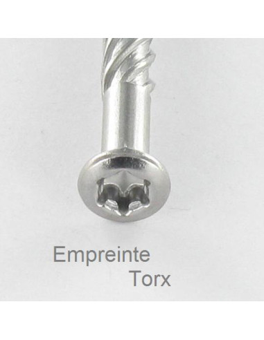 1 x Vis DECK TEKOR Tête fraisée bombée TFB TORX...