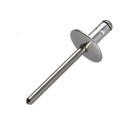 1 x Rivet Corps Aluminium / Tige inox Tête large 4.8X10 Multi-serrage POLYGRIP