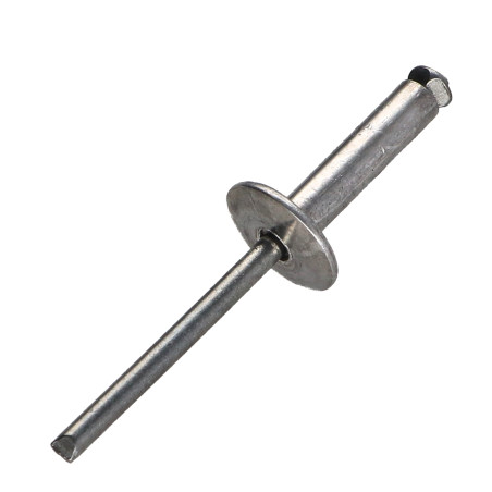 1 x Rivet aveugle éclate GOSTAR Aluminium Tige acier Tête large 4.8X16 Noir