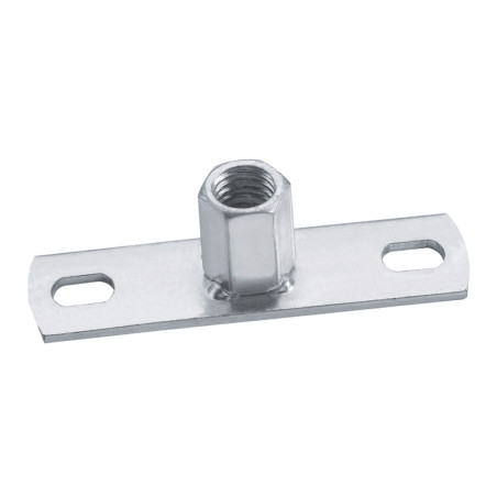 1 x Platine de fixation Avec Ecrou hexagonale M8/M10 Acier zingué