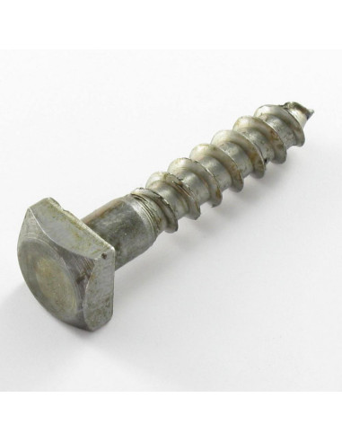 1 x Tirefond 7X35 Tête Carrée 11X11X5 Acier brut