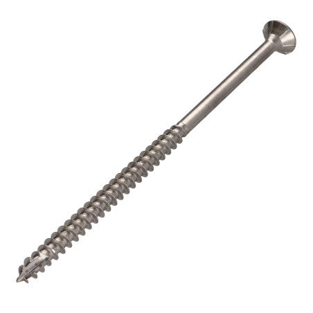 1 x Vis bois TEKOR Inox A2 Tête fraisée Cranté TORX T25 6X120 Filetée sur 70 Pointe antifendage type 17