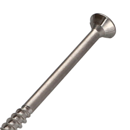 1 x Vis bois TEKOR Inox A2 Tête fraisée Cranté TORX T25 6X120 Filetée sur 70 Pointe antifendage type 17