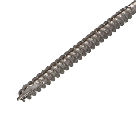 1 x Vis bois TEKOR Inox A2 Tête fraisée Cranté TORX T25 6X120 Filetée sur 70 Pointe antifendage type 17