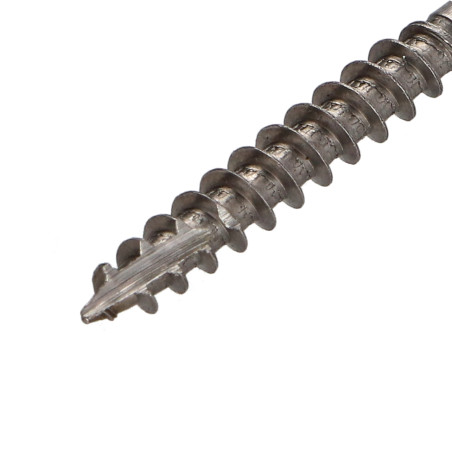 1 x Vis bois TEKOR Inox A2 Tête fraisée Cranté TORX T20 4.5X35 Filetée sur 24 Pointe antifendage type 17