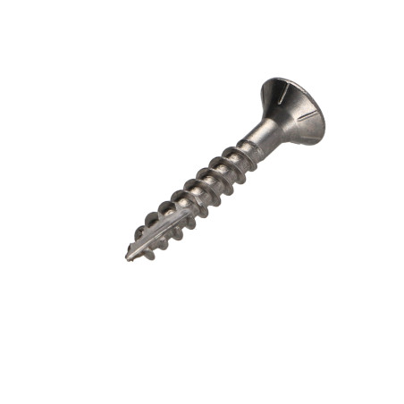 1 x Vis bois TEKOR Inox A2 Tête fraisée Cranté TORX T10 3.5X25 Filetée sur 18 Pointe antifendage type 17