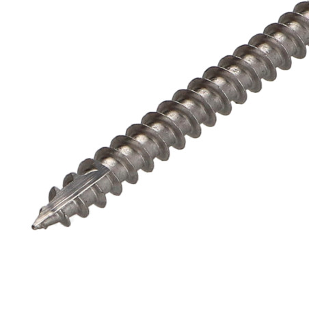 1 x Vis bois TEKOR Inox A2 Tête fraisée Cranté TORX T25 6X80 Filetée sur 48 Pointe antifendage type 17