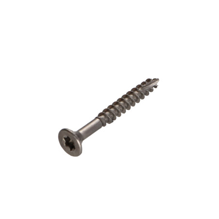 1 x Vis bois TEKOR Inox A2 Tête fraisée Cranté TORX T20 4X45 Filetée sur 30 Pointe antifendage type 17