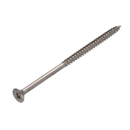 1 x Vis bois TEKOR Inox A2 Tête fraisée Cranté TORX T25 5X100 Filetée sur 60 Pointe antifendage type 17