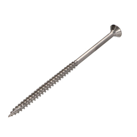 1 x Vis bois TEKOR Inox A2 Tête fraisée Cranté TORX T25 5X100 Filetée sur 60 Pointe antifendage type 17