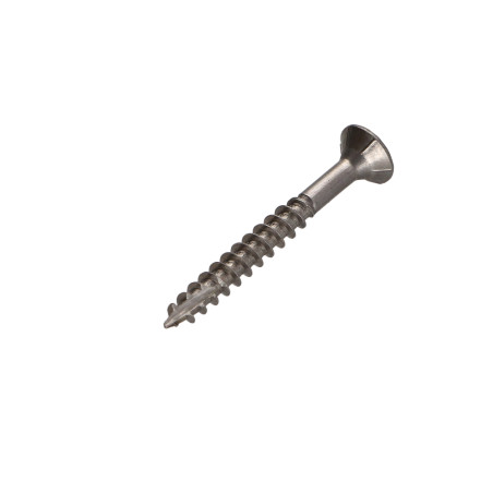 1 x Vis bois TEKOR Inox A2 Tête fraisée Cranté TORX T20 4X40 Filetée sur 24 Pointe antifendage type 17