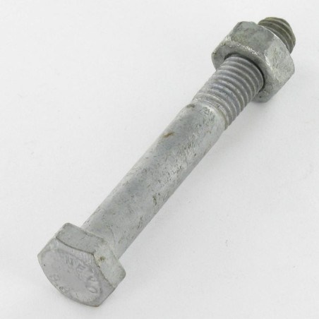 1 x Boulon (vendu avec Ecrou) Tête hexagonale TH M8X50 Classe 8.8 Forte tenue à la corrosion Acier galvanisé à chaud