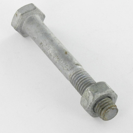 1 x Boulon (vendu avec Ecrou) Tête hexagonale TH M8X50 Classe 8.8 Forte tenue à la corrosion Acier galvanisé à chaud