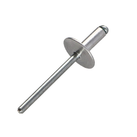1 x Rivet aveugle Aluminium Tige acier 4X10 Tête Large