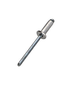 Rivet Rainure Aluminium Tige acier 4X12 Tête plate 2