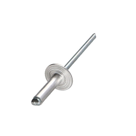 1 x Rivet aveugle Aluminium Tige acier 4.8X25 Epaisseur de serrage 15 à 20 Tête extra large ALX