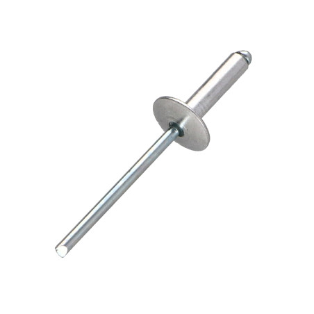 1 x Rivet aveugle Aluminium Tige acier 4X14 Epaisseur de serrage 8 à 10 Tête extra large ALX
