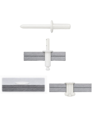 1 x Rivet Aveugle Tête Plate Nylon Polyamide...