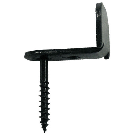 1 x Battement coudé avec vis pour espagnolette de volet 25MM Noir