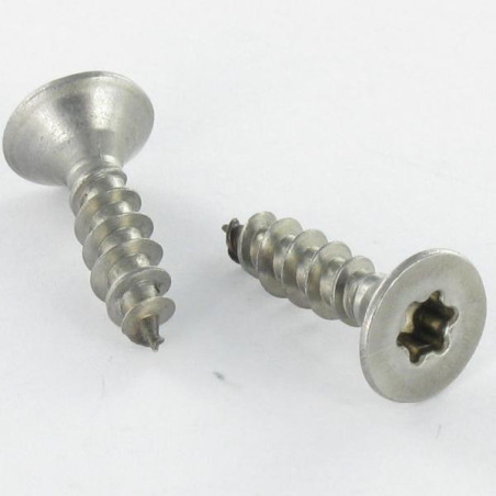 1 x VBA Vis bois agglo Inox A2 Tête fraisée 3X30 Filetage total TORX T10 microvis