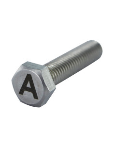 Vis métaux Tête hexagonale TH 8X35 Inox A4 avec gravure...