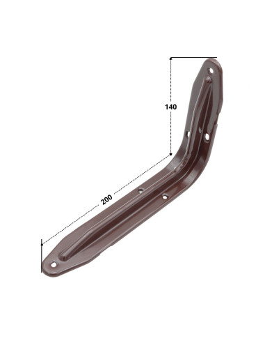 1 x Equerre pour support d'étagère 140X200 Marron