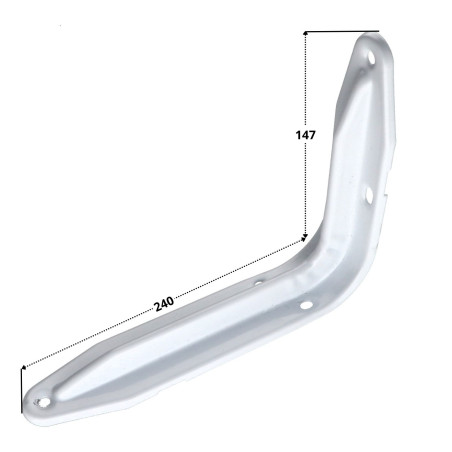 1 x Equerre pour support d'étagère 147X240 Blanc