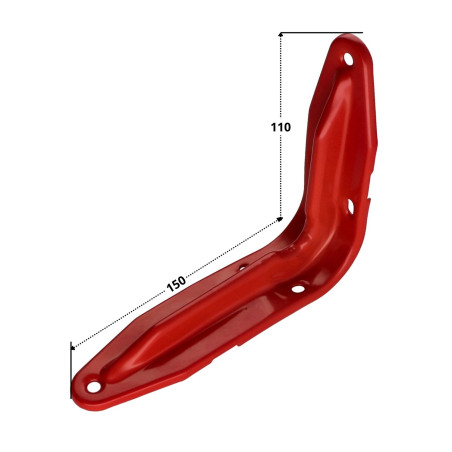 1 x Equerre pour support d'étagère 110X150 Rouge