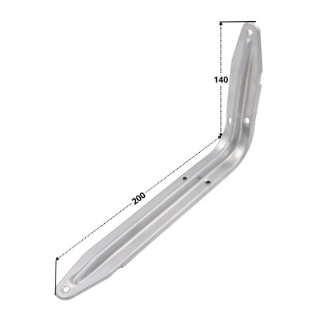 1 x Equerre pour support d'étagère 140X200 Gris