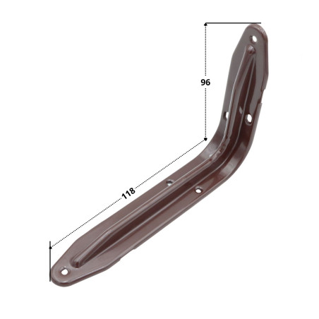 1 x Equerre pour support d'étagère 96X118 Marron