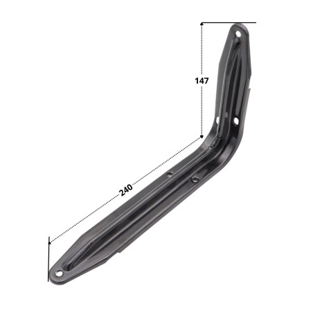 1 x Equerre pour support d'étagère 147X240 Noir