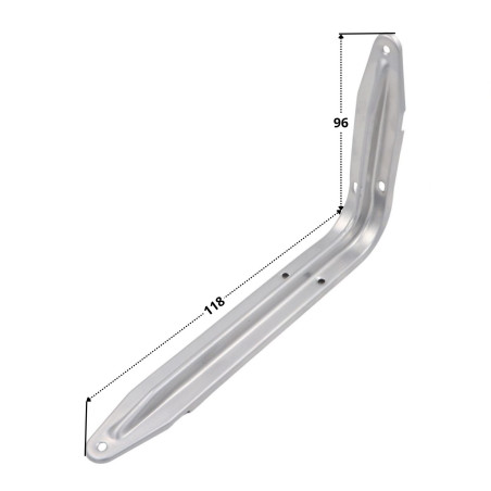 1 x Equerre pour support d'étagère 96X118 Gris