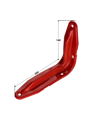 1 x Equerre pour support d'étagère 140X200 Rouge