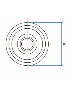 Rosace plate 25 Acier zingué 2
