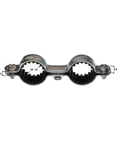 1 x Collier de fixation isophonique double...