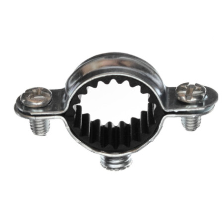 1 x Collier de fixation isophonique simple M7X150 Diamètre 28 Acier zingué
