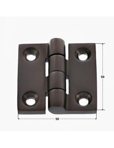 Charnière Carrée 50X50 Inox A4 Noir 2