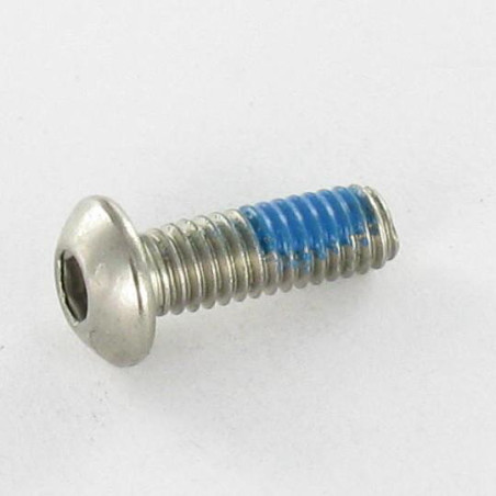 1 x Vis métaux Inox A2 BHC (Tête Bombée Hexagonal creux) M6X10 Filetage total Clé de 4 HC4 Frein filet TUFLOK 180