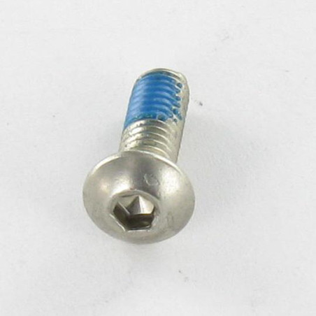 1 x Vis métaux Inox A2 BHC (Tête Bombée Hexagonal creux) M6X10 Filetage total Clé de 4 HC4 Frein filet TUFLOK 180