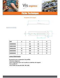 Suspente Longueur 170 Acier zingué 2