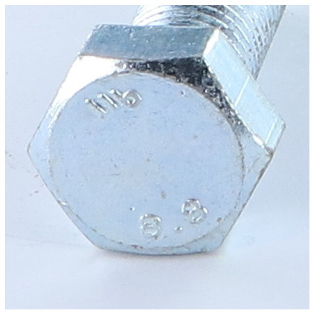 1 x Corps de boulon filetage partiel Tête hexagonale TH M12X45 Classe 8.8 Acier zingué