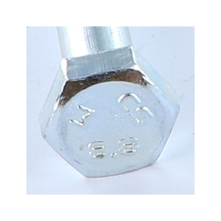 1 x Corps de boulon filetage partiel Tête hexagonale TH M10X220 Classe 8.8 Acier zingué