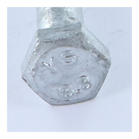1 x Corps de boulon filetage partiel Tête hexagonale TH M12X100 Classe 8.8 Forte tenue à la corrosion Acier galvanisé