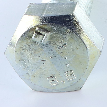 1 x Corps de boulon filetage partiel Tête hexagonale TH M27X80 Classe 8.8 Acier zingué